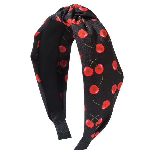 Fresh Fruit Series Headband Printed Fabric Cherry Sweet Cute Hair Accessories