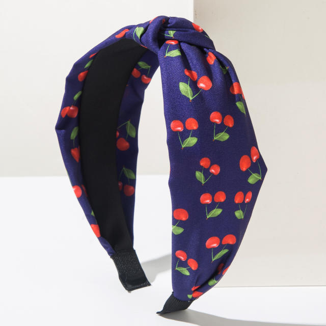 Fresh Fruit Series Headband Printed Fabric Cherry Sweet Cute Hair Accessories