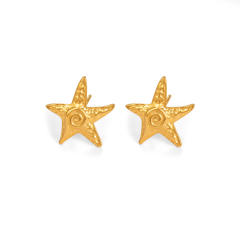 18KG summer starfish stainless steel ear cuff