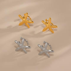 18KG summer holiday vacation starfish stainless steel ear cuff
