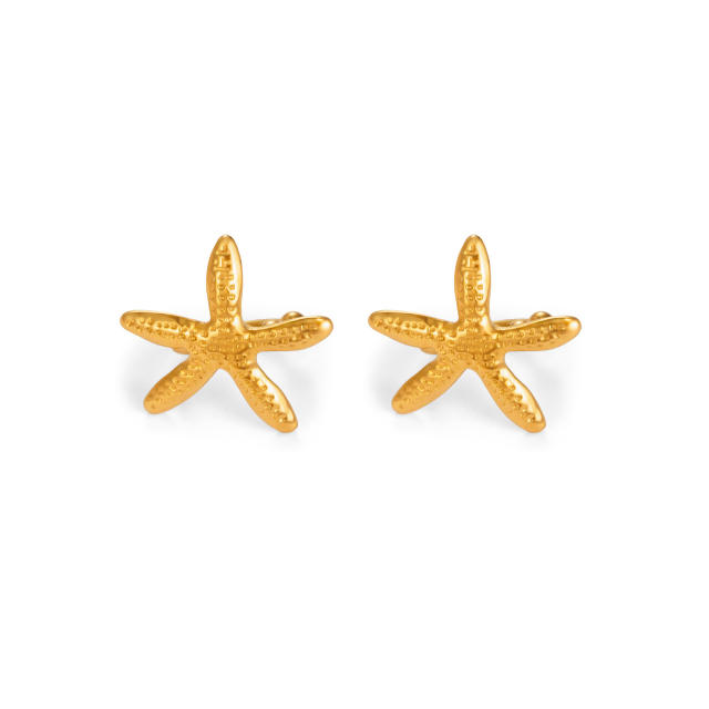 18KG summer holiday vacation starfish stainless steel ear cuff