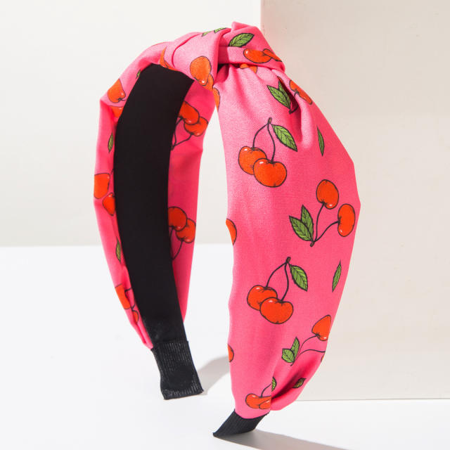 Fresh Fruit Series Headband Printed Fabric Cherry Sweet Cute Hair Accessories
