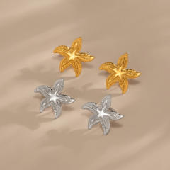 18KG boho starfish stainless steel ear cuff