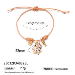 New Creative Ocean Series Stainless Steel Bracelet Girls Ceramic Conch Titanium Steel charm Hand Jewelry