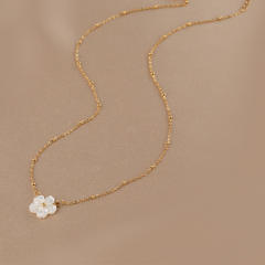 Holiday shell flower stainless steel necklace bracelet rings suit