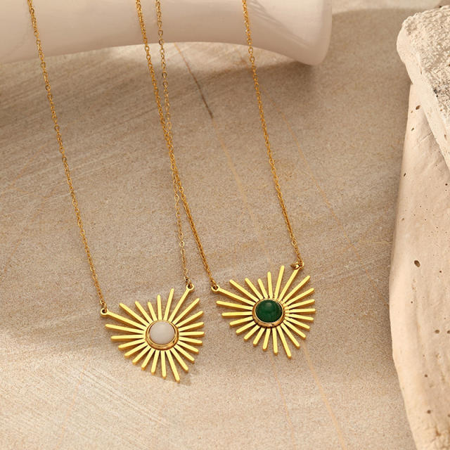 Retro Natural Stone Necklace for women