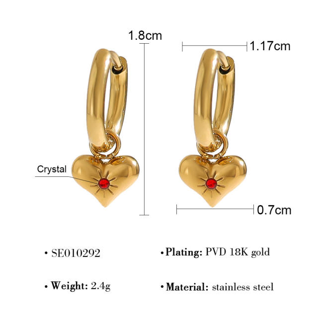 Popular easy match stainless steel huggie earrings
