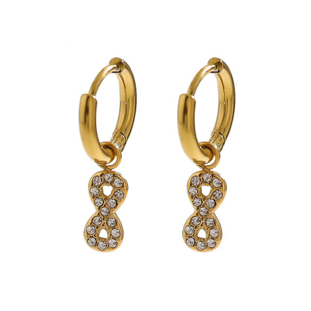 Popular easy match stainless steel huggie earrings