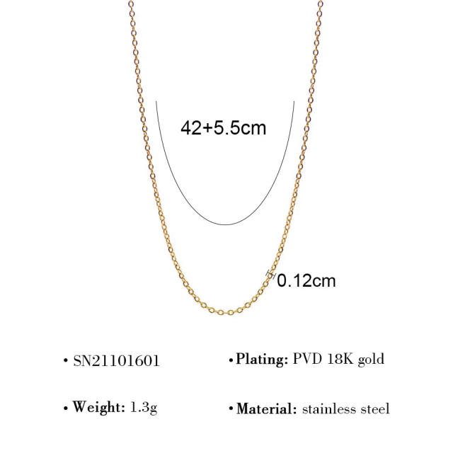 Summer ocean series charm chain DIY necklace for women stainless steel charms