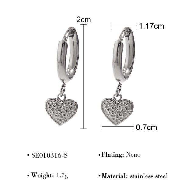 Popular easy match stainless steel huggie earrings