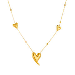 Easy match heart stainless steel necklace choker necklace