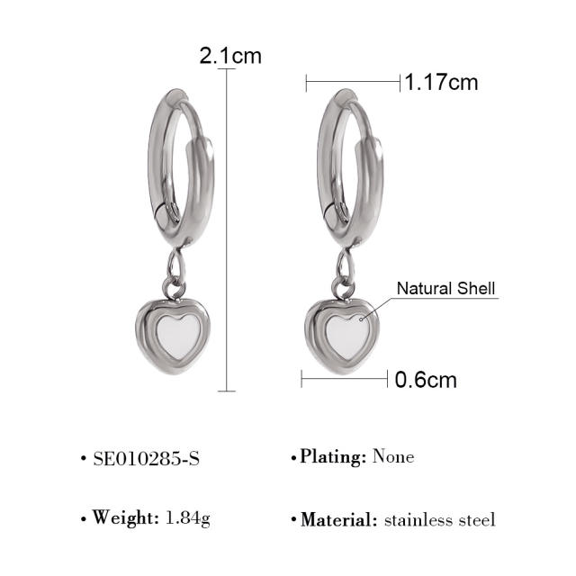 Popular easy match stainless steel huggie earrings