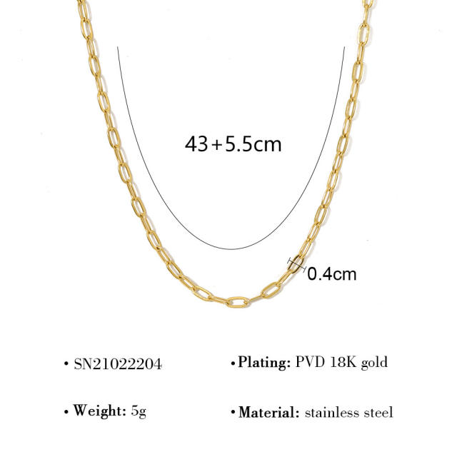 Summer ocean series charm chain DIY necklace for women stainless steel charms