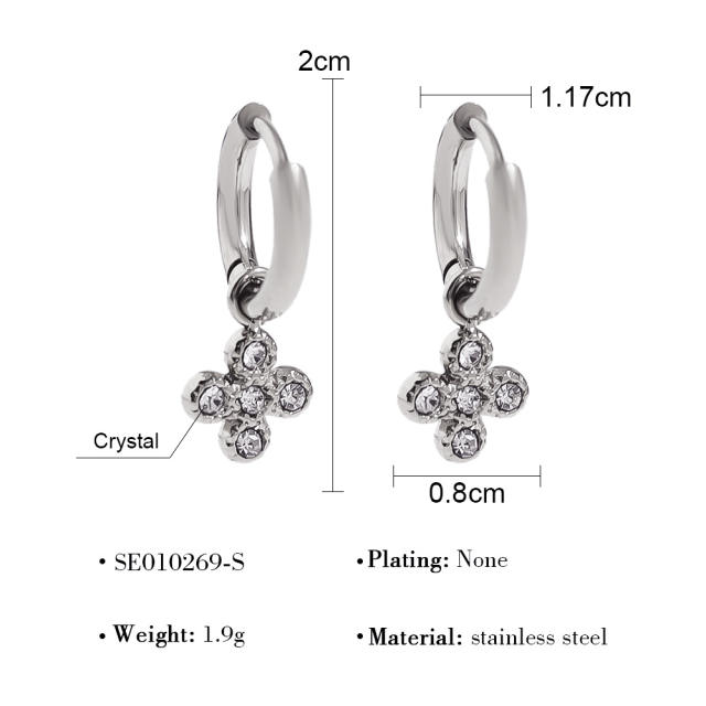 Popular easy match stainless steel huggie earrings