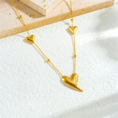 Easy match heart stainless steel necklace choker necklace