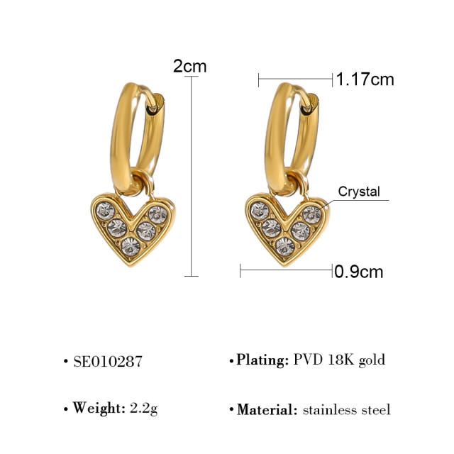 Popular easy match stainless steel huggie earrings