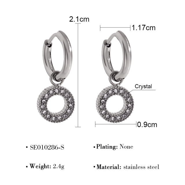 Popular easy match stainless steel huggie earrings