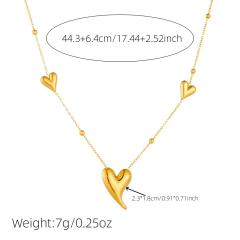 Easy match heart stainless steel necklace choker necklace