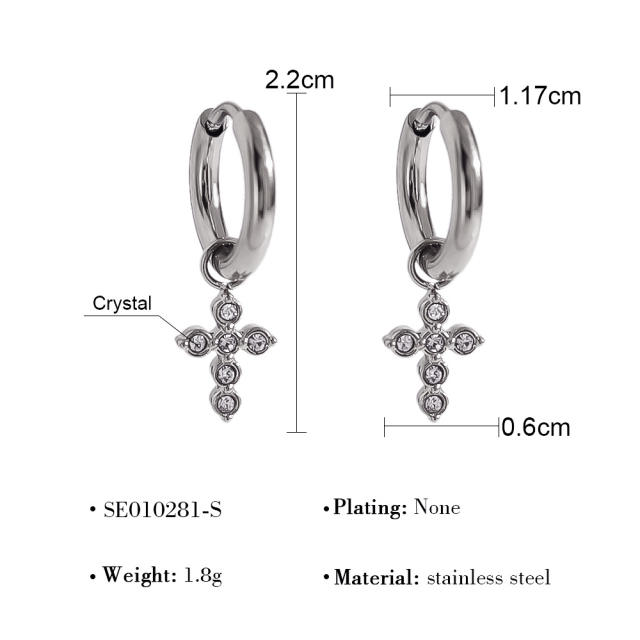 Popular easy match stainless steel huggie earrings