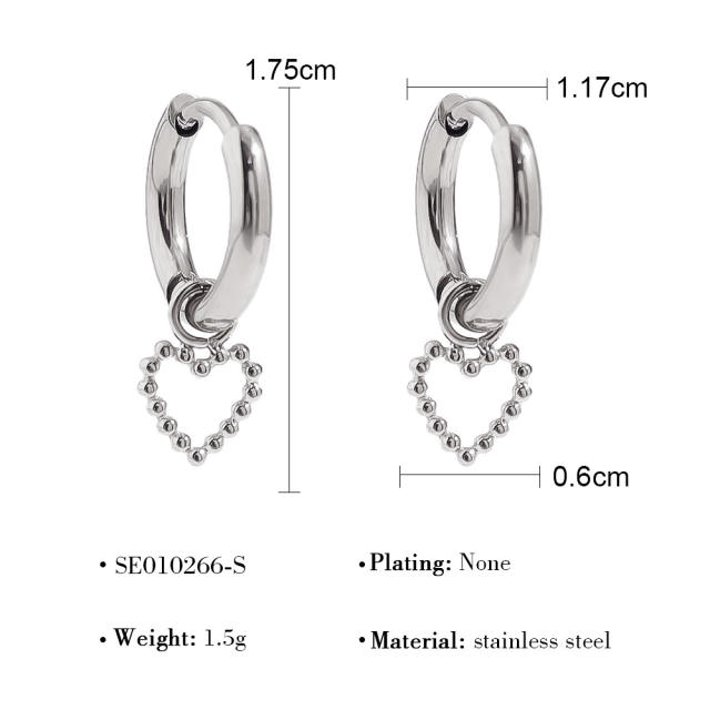 Popular easy match stainless steel huggie earrings
