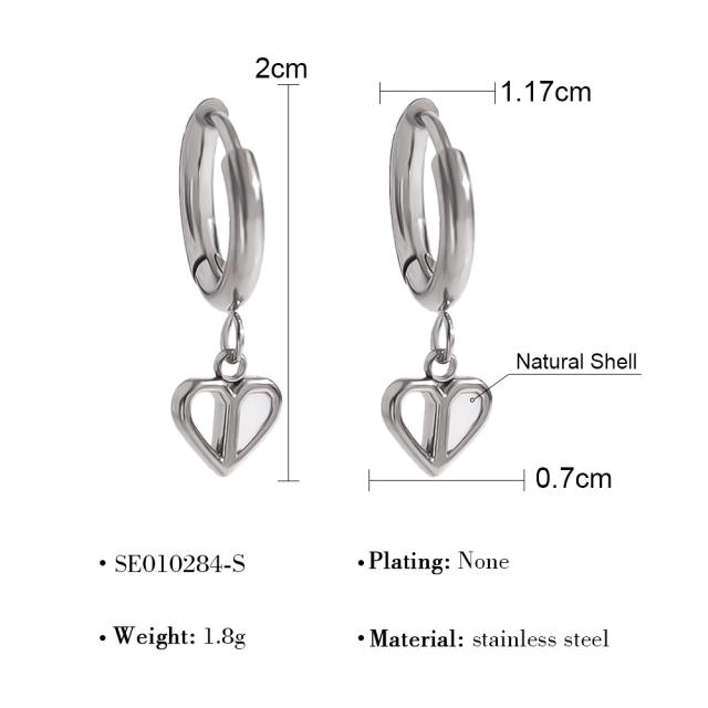 Popular easy match stainless steel huggie earrings