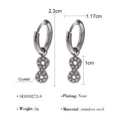 Popular easy match stainless steel huggie earrings