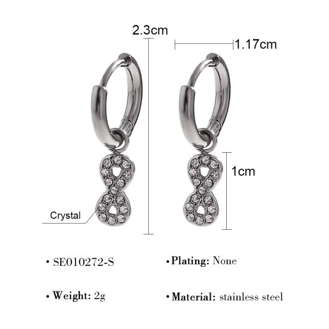 Popular easy match stainless steel huggie earrings