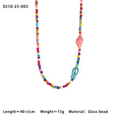 Summer colorful seed bead cute fish choker necklace bracelet suit