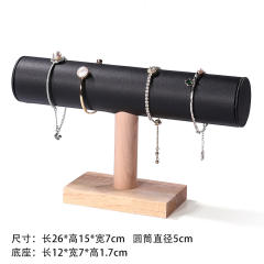 Flannel wood material bracelet bangle watch display stand rack