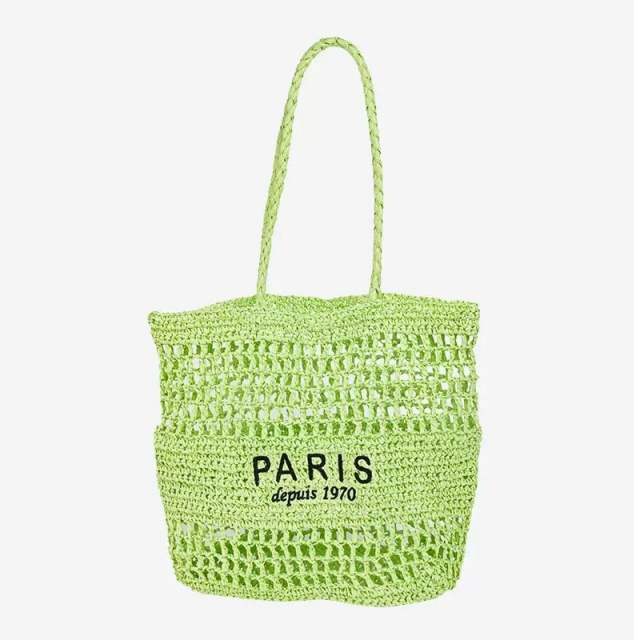 New Letter Embroidered All-match Woven Bag Shoulder Bag Seaside Tote Bag Holiday Style Beach Bag