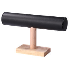 Flannel wood material bracelet bangle watch display stand rack
