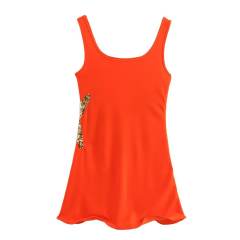 Summer new fashion sequin starfish embroidery mini dress