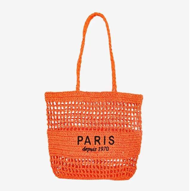 New Letter Embroidered All-match Woven Bag Shoulder Bag Seaside Tote Bag Holiday Style Beach Bag
