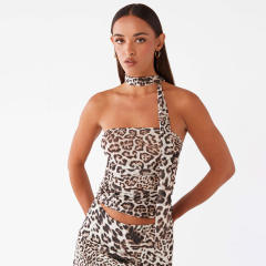 Women's Summer New Contrast Color Printed Sleeveless Slim-fit Strapless Vest Top