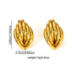 304 Stainless steel geometric line earrings for women big earrings