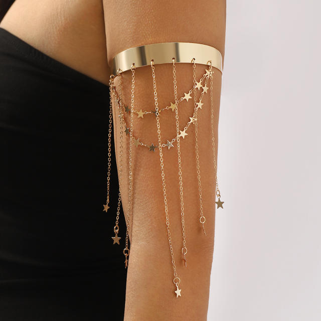 Sexy star tassel chain tassel alloy arm bangle holiday arm accessory