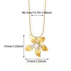 Stainless Steel Hammer Spiral Sun Pendant Necklace