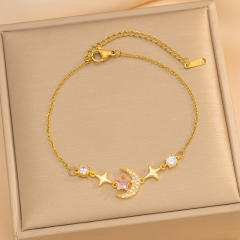 Korean Style Simple Star Moon diamond Bracelet