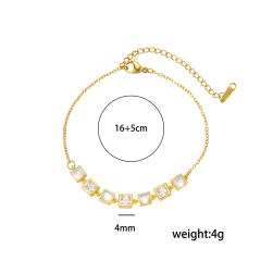 Fashion Square Cat's Eye Zircon Bracelet
