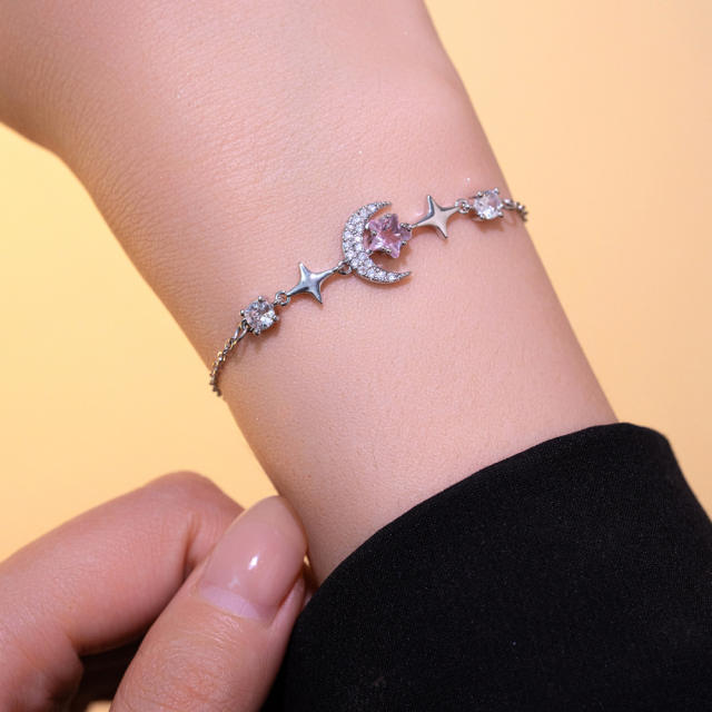 Korean Style Simple Star Moon diamond Bracelet