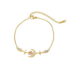 Korean Style Simple Star Moon diamond Bracelet