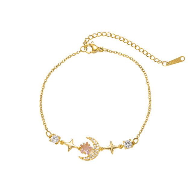 Korean Style Simple Star Moon diamond Bracelet