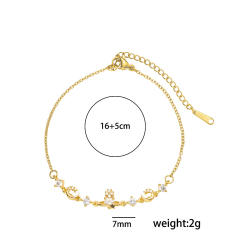 Ultra-Shiny Zircon Exquisite Diamond Saturn Design Bracelet