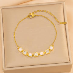 Fashion Square Cat's Eye Zircon Bracelet