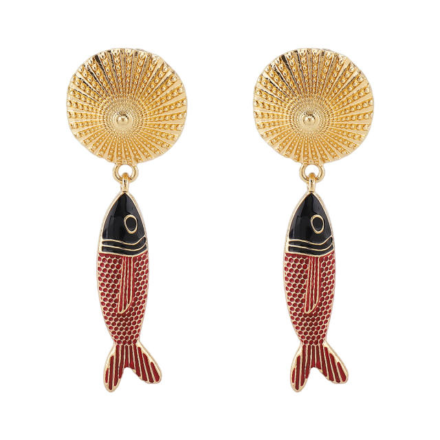 ZA Holiday Wind Conch Sea Star Shell Fish Pendant Necklace Summer Marine Life necklace