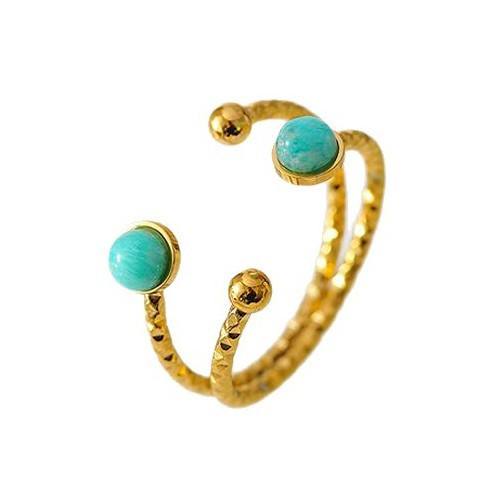 French Style Ins Palace Style Oval Natural Stone stainless steel Rings