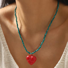 Boho ocean series bead necklace multi element charm choker necklace