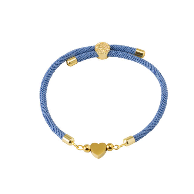 Colorful stainless steel love star five-leaf flower accessories Milan line bracelet