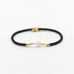 Natural freshwater shell love star five-leaf flower accessories Milan line bracelet