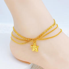New Ocean Series Starfish Scallop Anklet stainless steel chain anklet
